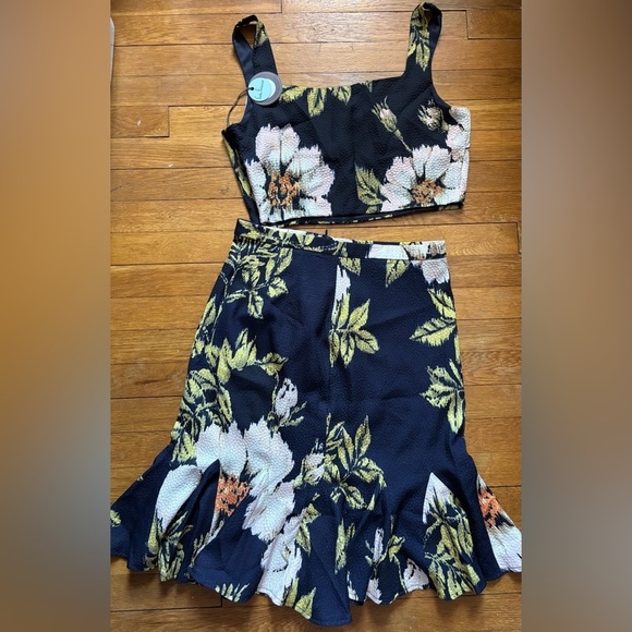 NWT 10 Eva Franco Floral Skirt Set - Picture 4 of 6